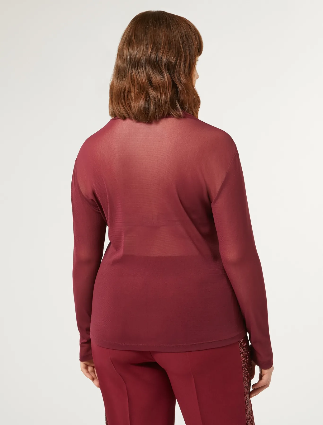 Marina Rinaldi Selezione Elegante | Collezione Elegante*Dolcevita in tulle stretch RUBINO