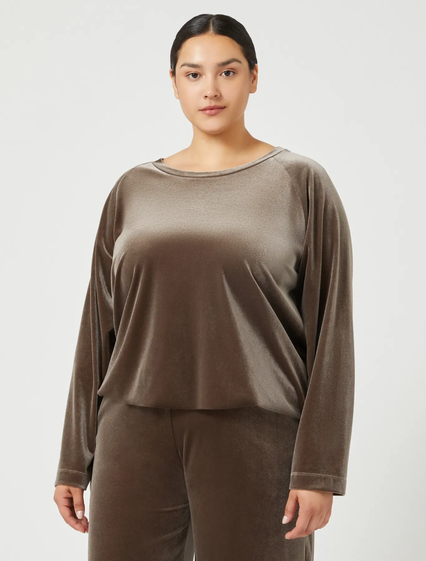 Marina Rinaldi Top & T-Shirt | Top & T-Shirt*Felpa in ciniglia stretch ROCCIA