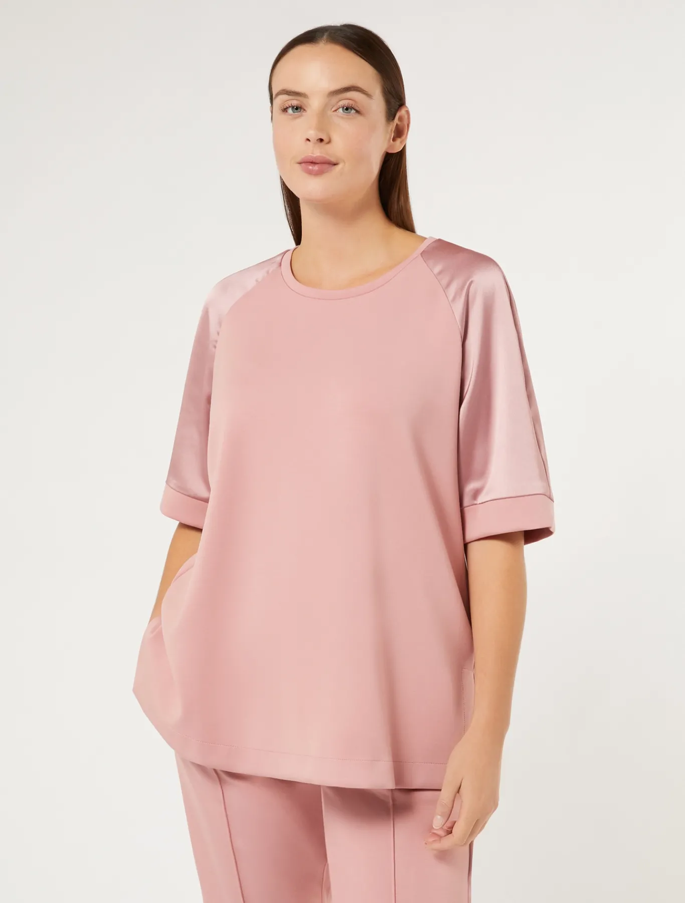 Marina Rinaldi Top & T-Shirt | Top & T-Shirt*Felpa in jersey ROSAANTICO