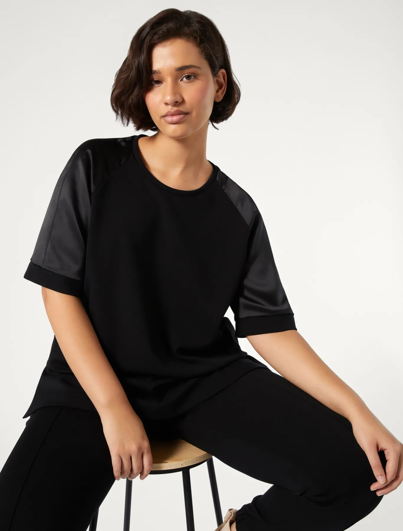 Marina Rinaldi Top & T-Shirt | Top & T-Shirt*Felpa in jersey NERO