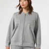 Marina Rinaldi Top & T-Shirt | Top & T-Shirt*Felpa in jersey con ricamo GRIGIOCHIARO