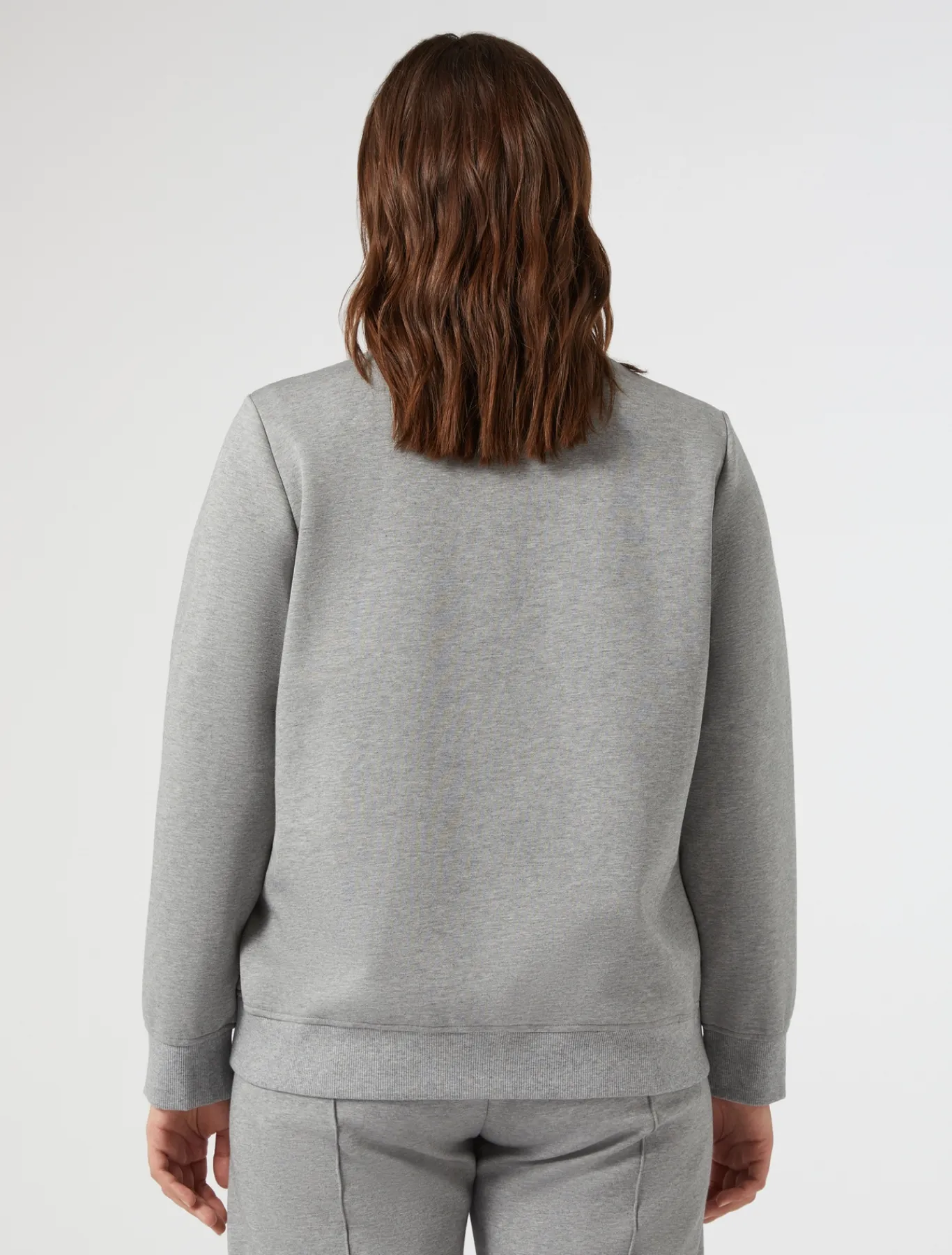 Marina Rinaldi Top & T-Shirt | Top & T-Shirt*Felpa in jersey con ricamo GRIGIOCHIARO