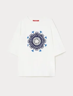 Marina Rinaldi Top & T-Shirt | Top & T-Shirt*Felpa in jersey con ricami AVORIO