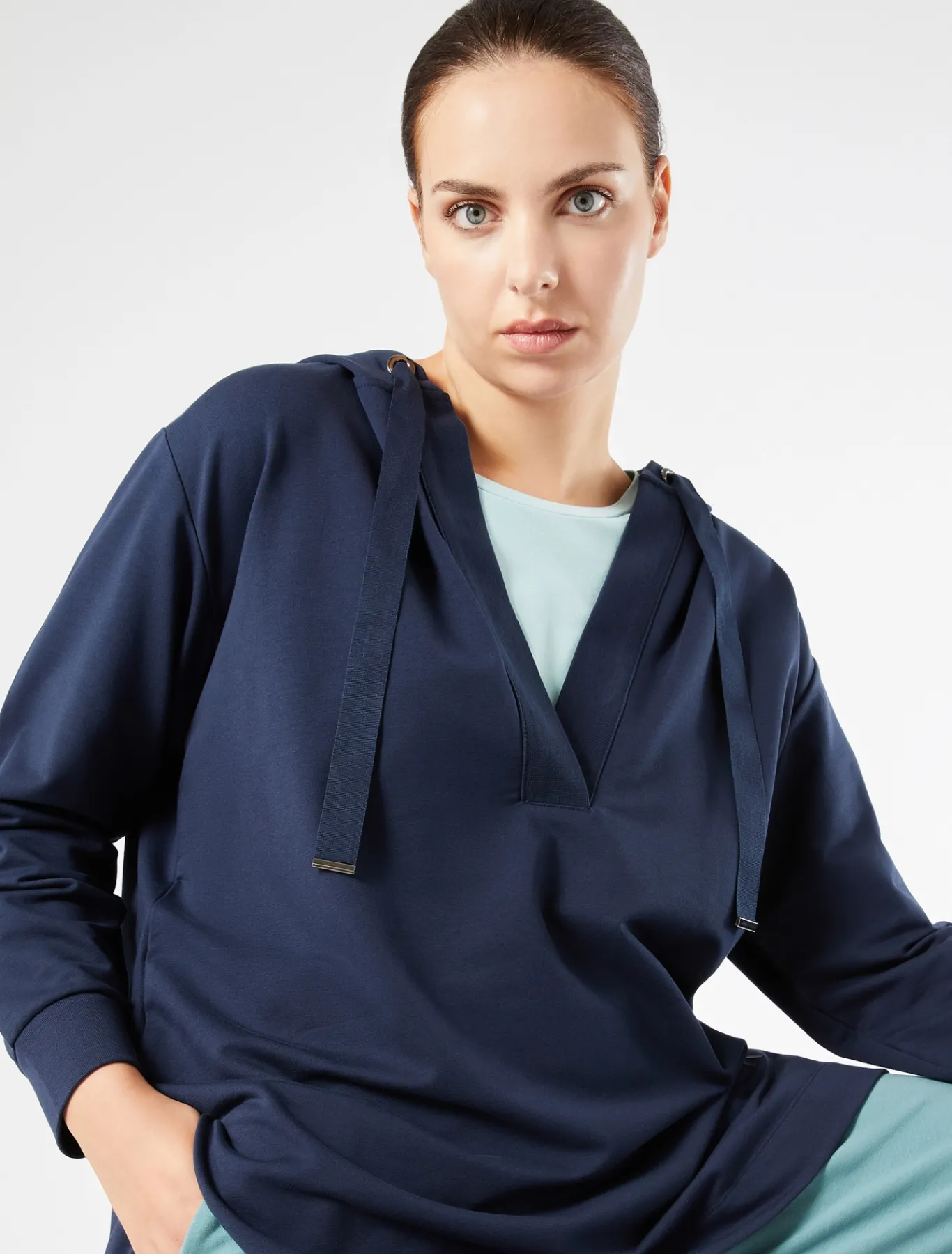 Marina Rinaldi Top & T-Shirt | Top & T-Shirt*Felpa in jersey di cotone BLU