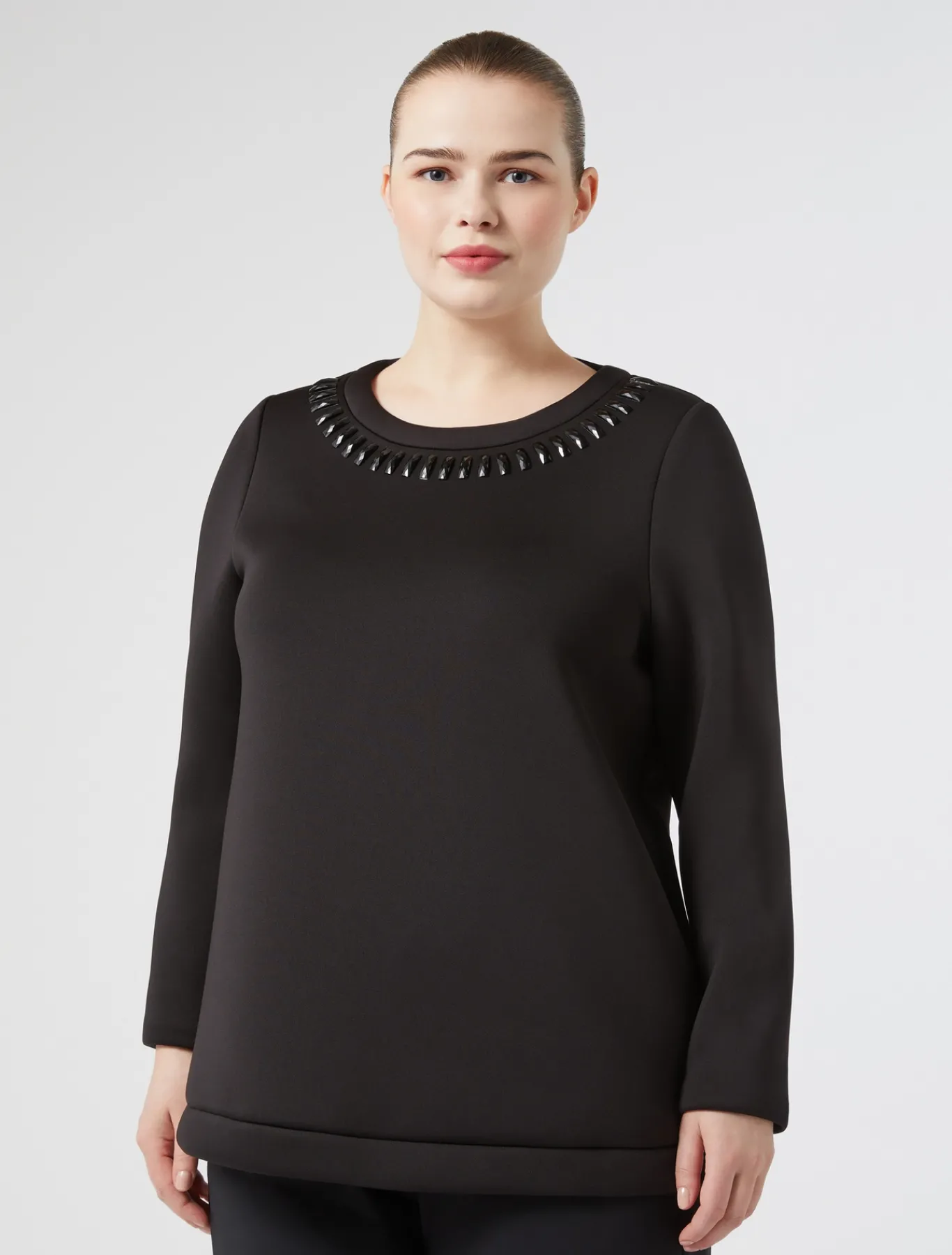 Marina Rinaldi Top & T-Shirt | Top & T-Shirt*Felpa in scuba NERO