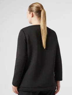 Marina Rinaldi Top & T-Shirt | Top & T-Shirt*Felpa in scuba NERO