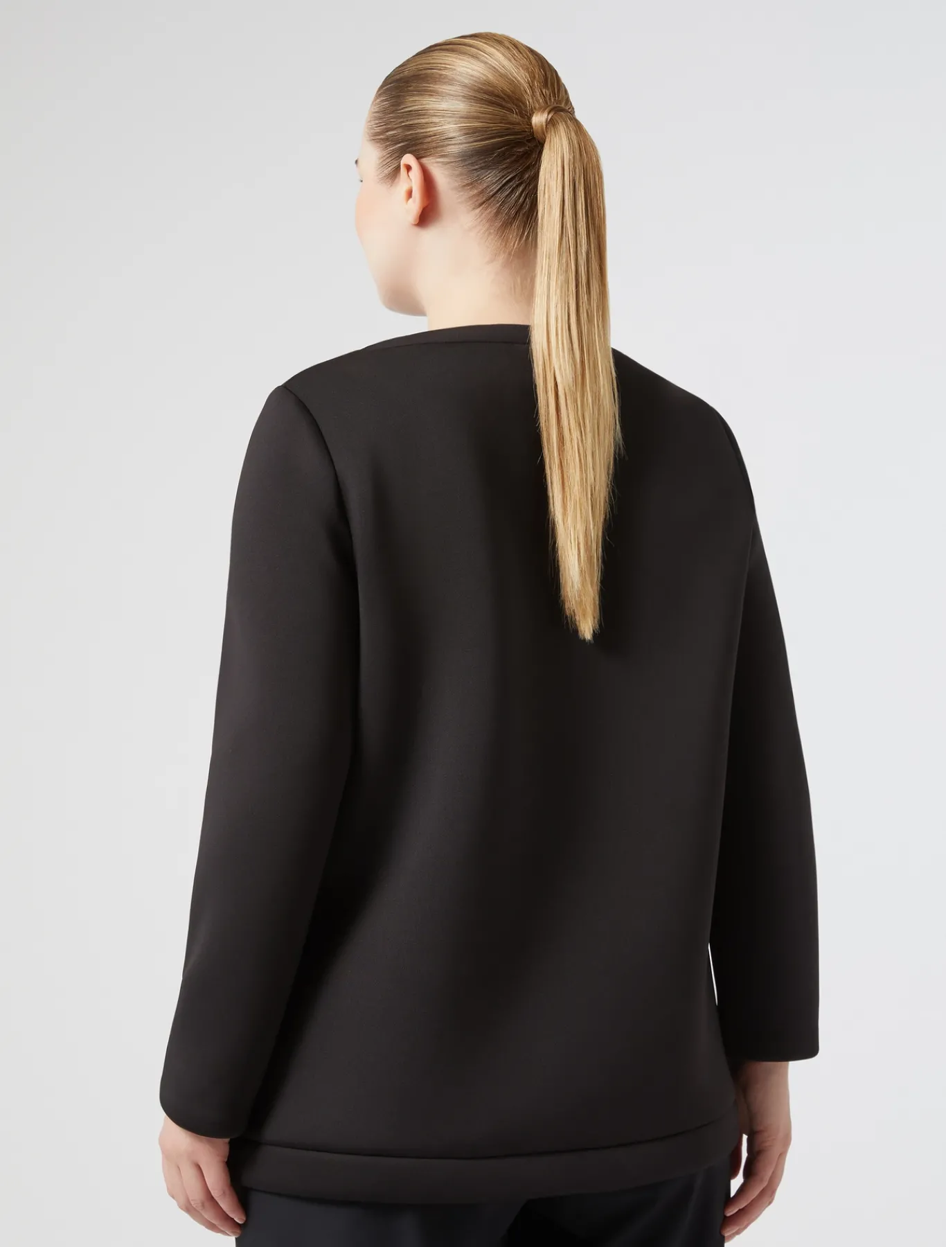 Marina Rinaldi Top & T-Shirt | Top & T-Shirt*Felpa in scuba NERO