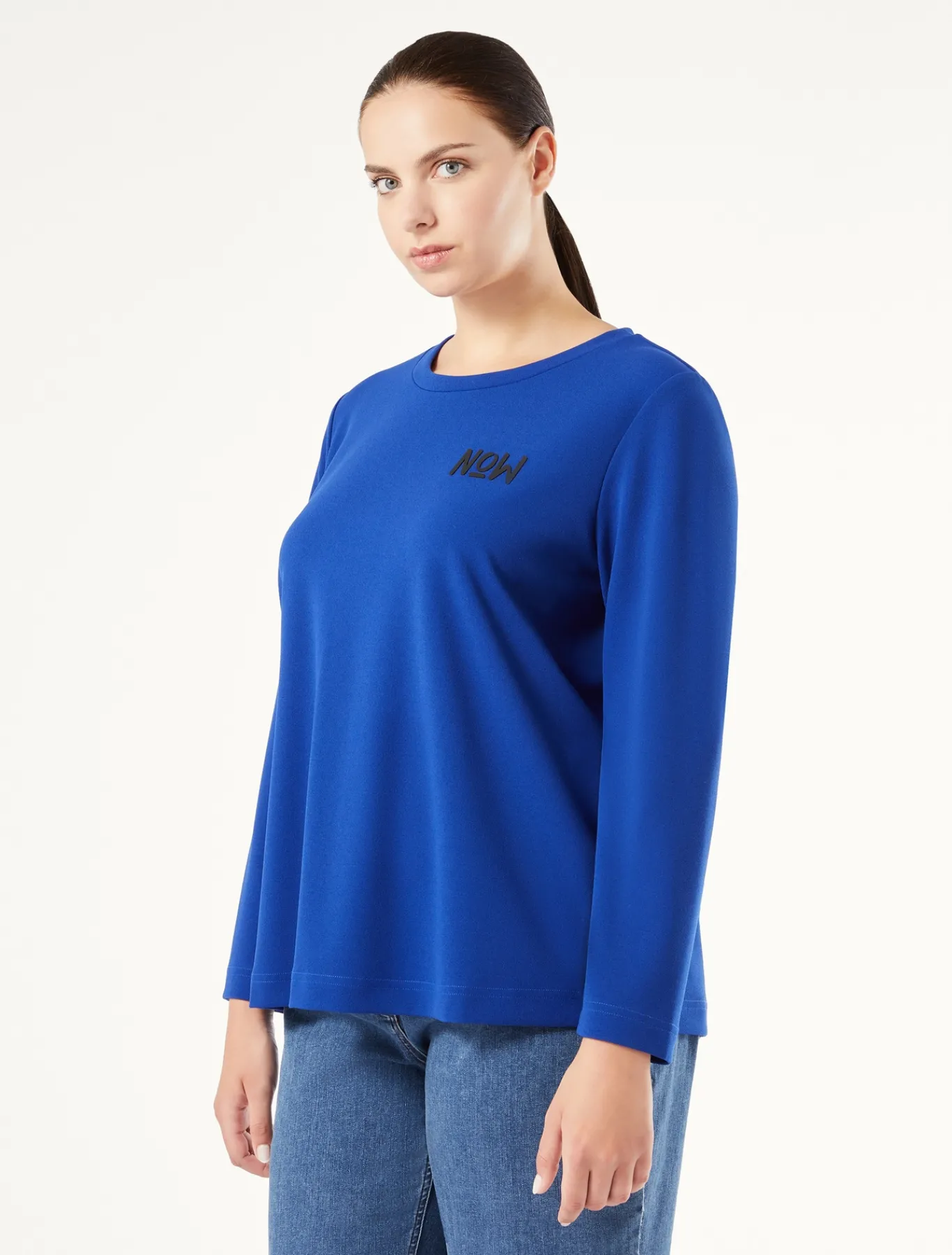 Marina Rinaldi Top & T-Shirt | Top & T-Shirt*Felpa in scuba crêpe BLUETTE