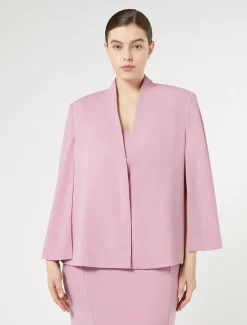 Marina Rinaldi Giacche | Giacche & Blazer*Giacca a cappa in cady ROSAANTICO