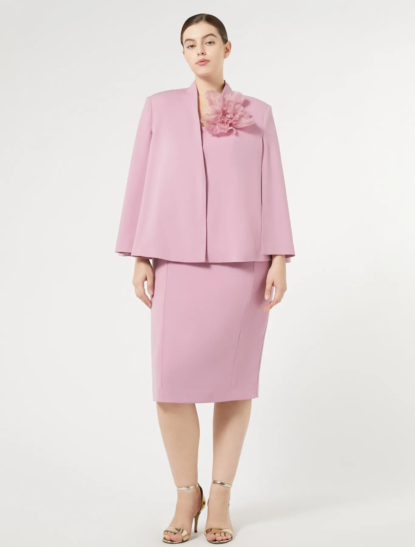 Marina Rinaldi Giacche | Giacche & Blazer*Giacca a cappa in cady ROSAANTICO