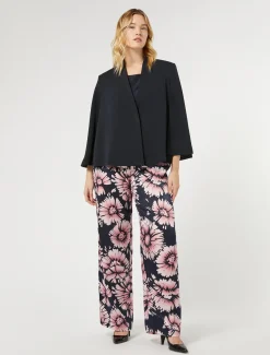 Marina Rinaldi Selezione Elegante | Collezione Elegante*Giacca a cappa in cady BLUMARINO