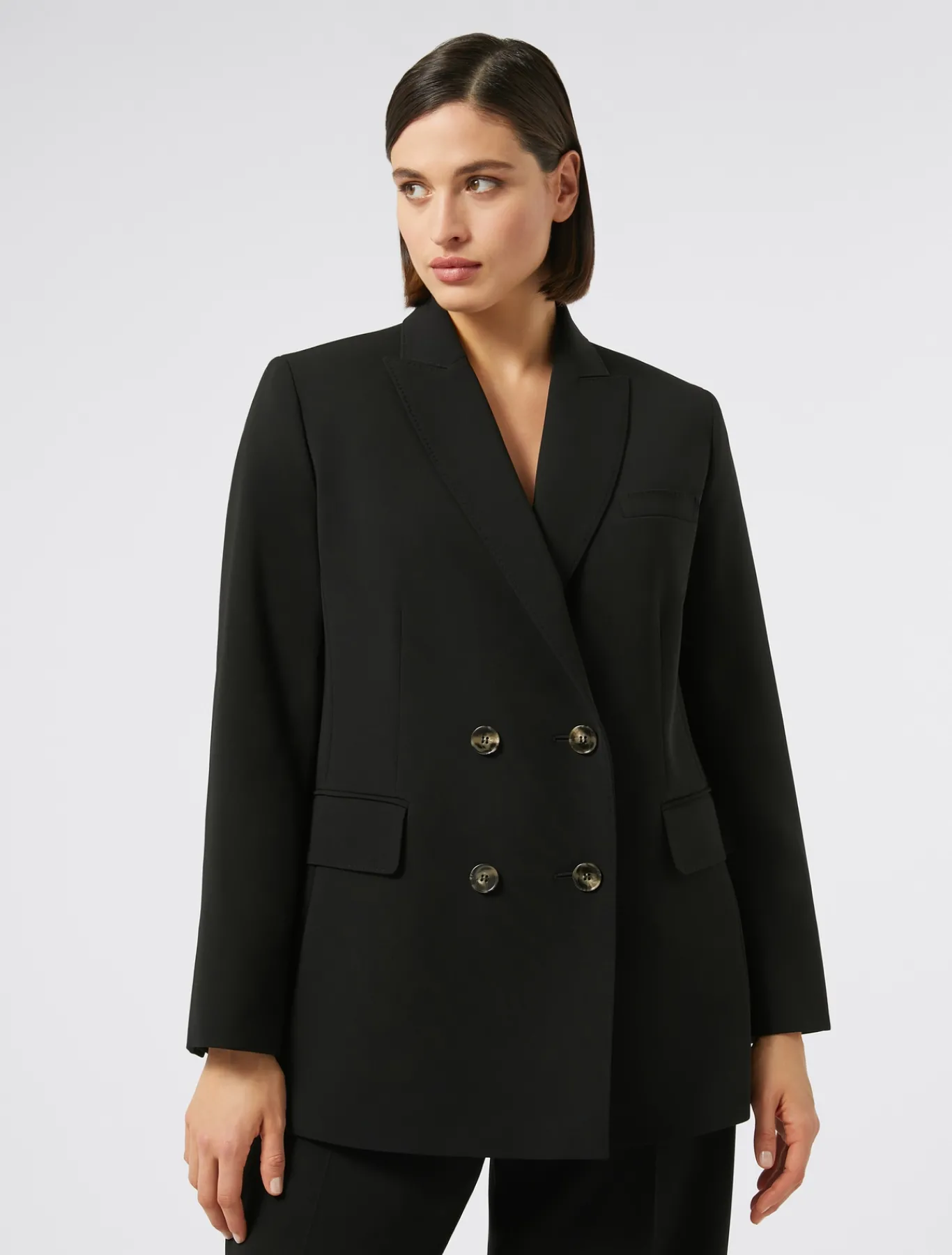 Marina Rinaldi Giacche & Blazer | Giacche & Blazer*Giacca blazer doppiopetto in cady NERO
