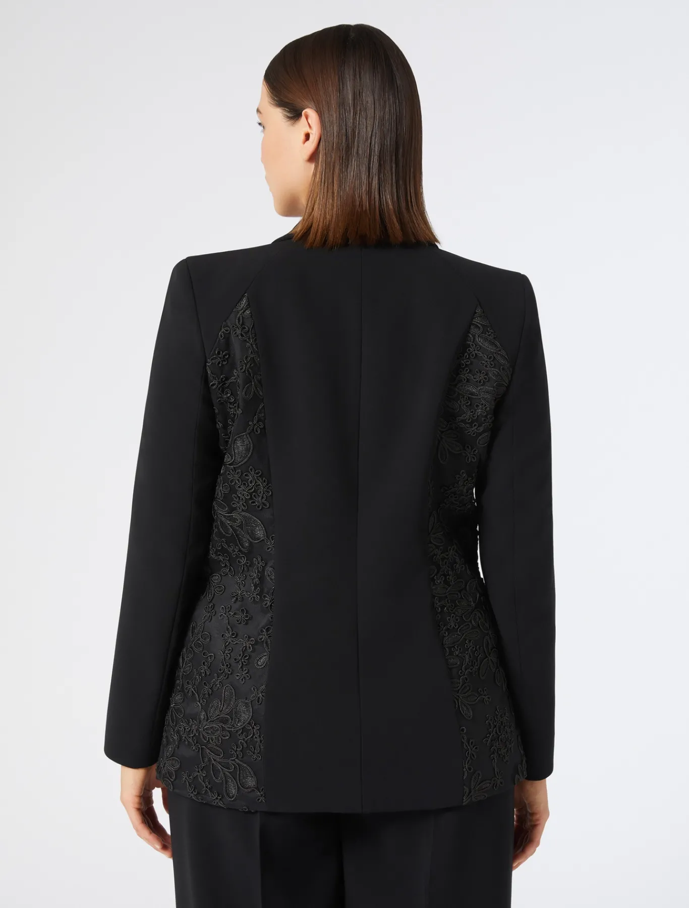 Marina Rinaldi Giacche | Collezione Elegante*Giacca blazer in cady e tulle NERO
