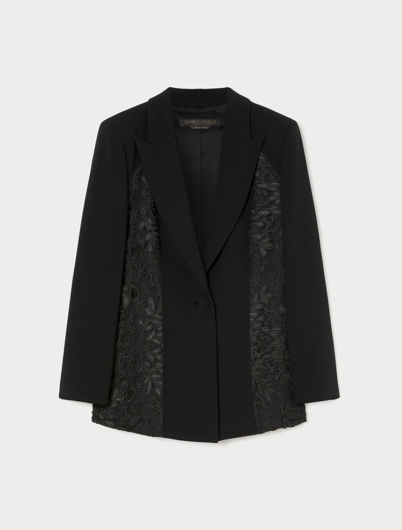 Marina Rinaldi Giacche | Collezione Elegante*Giacca blazer in cady e tulle NERO