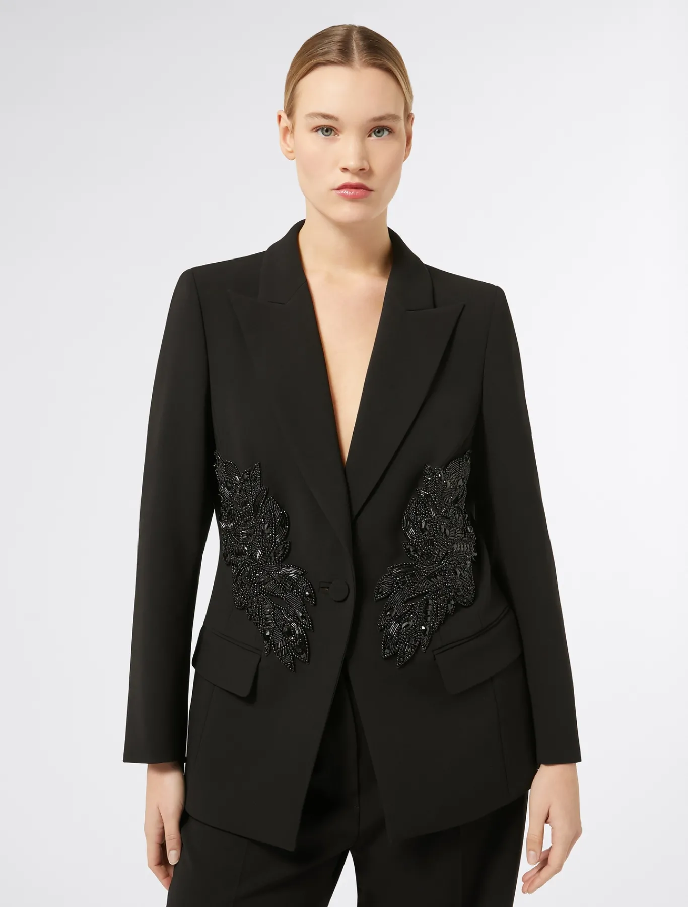 Marina Rinaldi Marina Rinaldi By Zuhair Murad*Giacca blazer in cady triacetato NERO