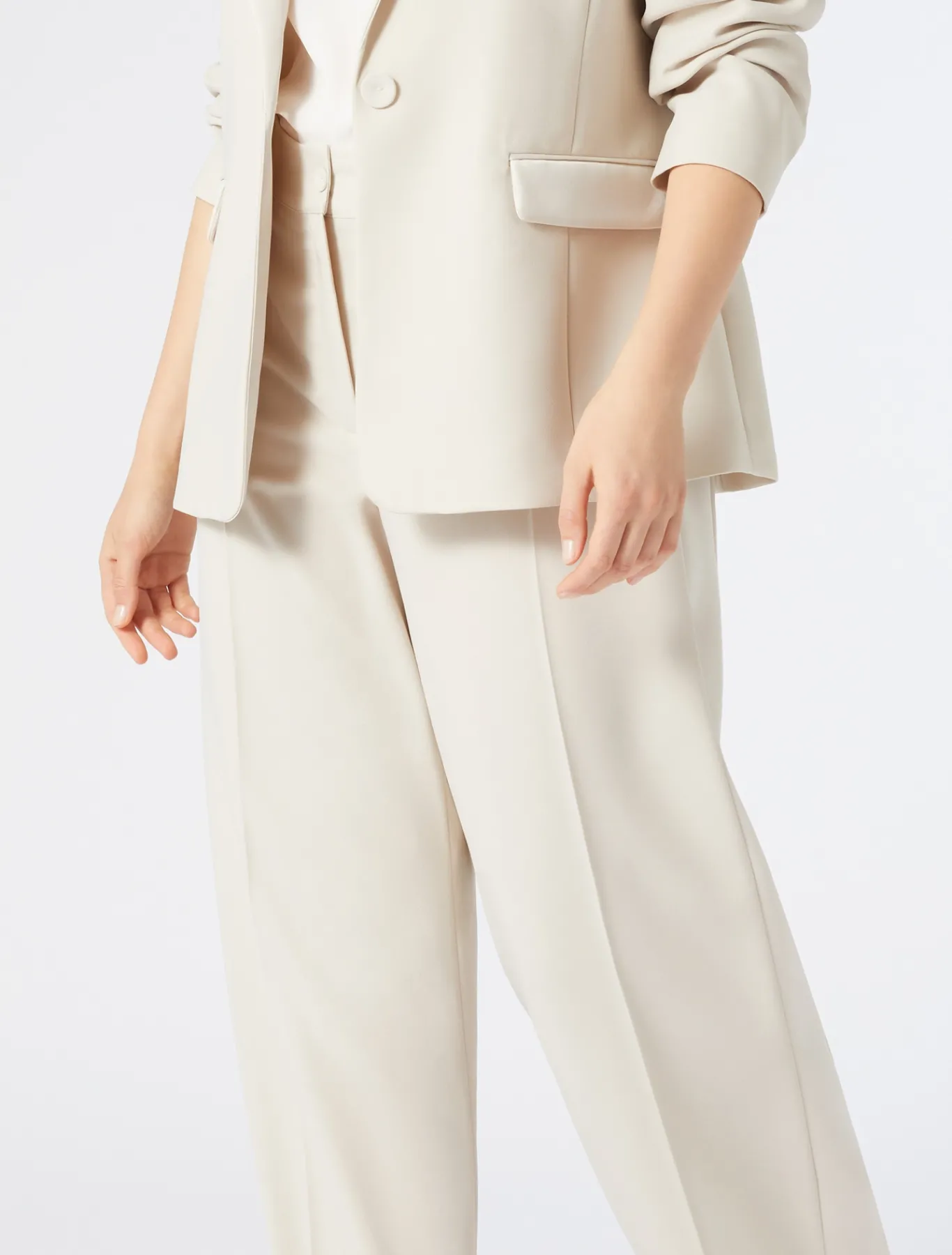 Marina Rinaldi Giacche | Selezione Elegante*Giacca blazer in crêpe envers satin BEIGE