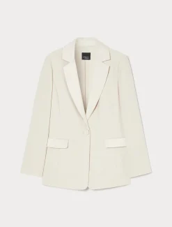Marina Rinaldi Giacche | Selezione Elegante*Giacca blazer in crêpe envers satin BEIGE