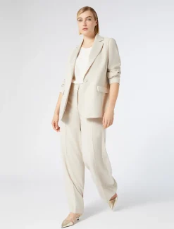 Marina Rinaldi Giacche | Selezione Elegante*Giacca blazer in crêpe envers satin BEIGE