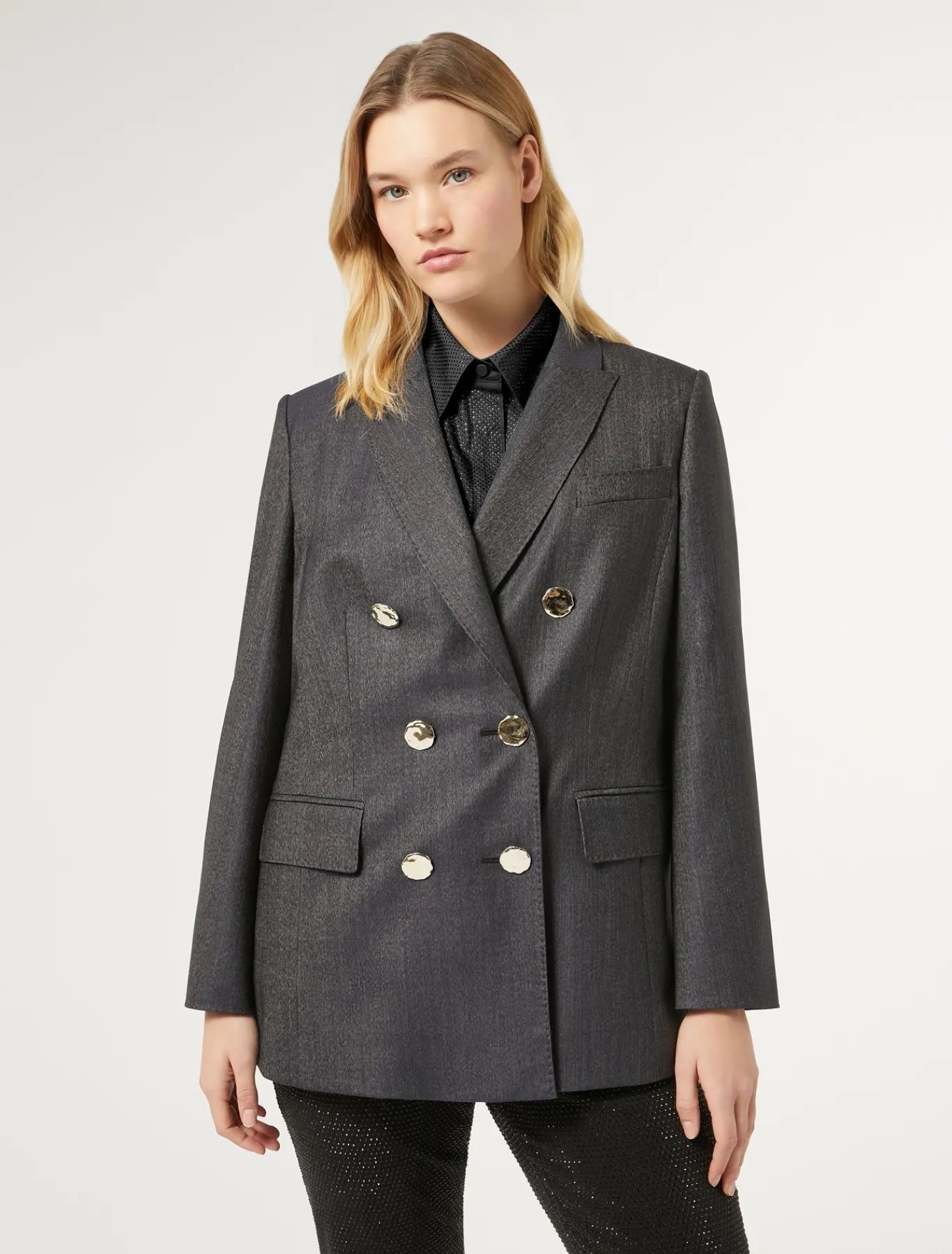Marina Rinaldi Giacche & Blazer | Giacche & Blazer*Giacca blazer in lana e seta BLUEJEANS