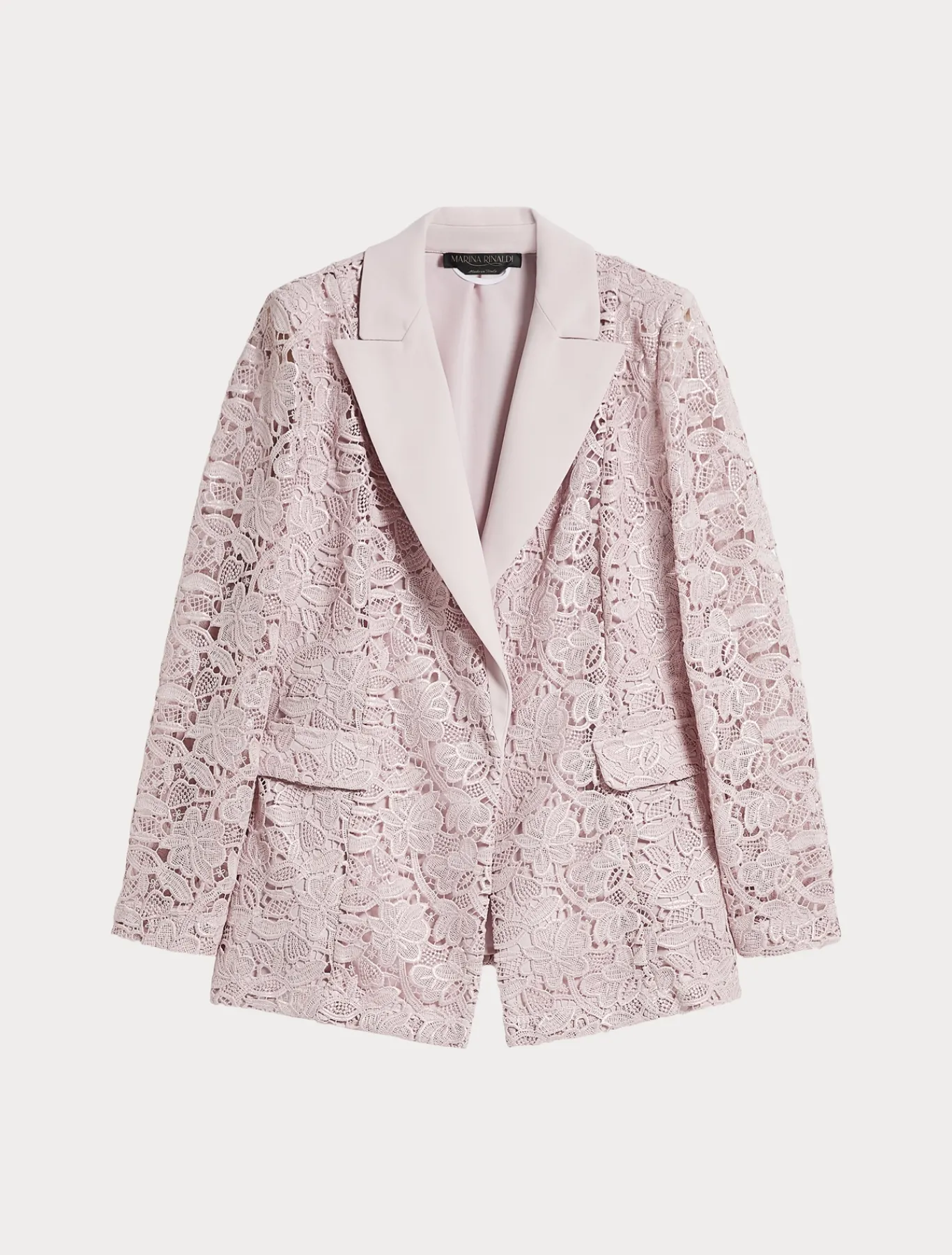 Marina Rinaldi Giacche | Collezione Elegante*Giacca blazer in macramè laminato ROSA