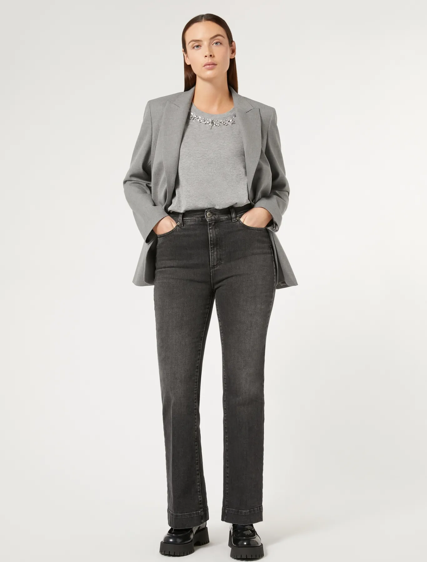Marina Rinaldi Giacche & Blazer | Giacche & Blazer*Giacca blazer in misto viscosa GRIGIOMEDIO