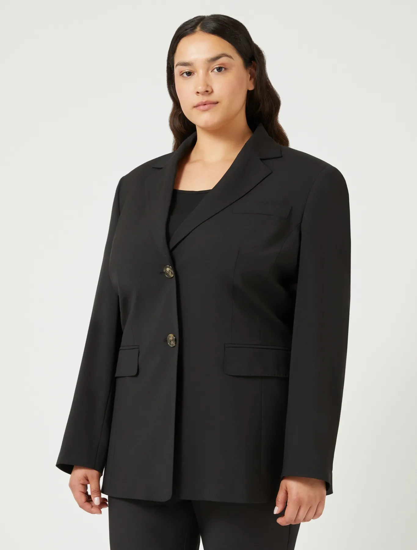 Marina Rinaldi Giacche & Blazer | Giacche & Blazer*Giacca blazer in tela di lana stretch NERO