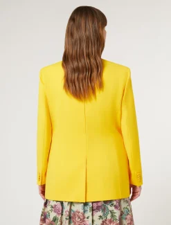 Marina Rinaldi Giacche & Blazer | Giacche & Blazer*Giacca blazer in tela di cotone GIALLOSOLE