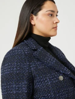 Marina Rinaldi Giacche | Giacche & Blazer*Giacca blazer in tinto filo a fantasia BLUNOTTE