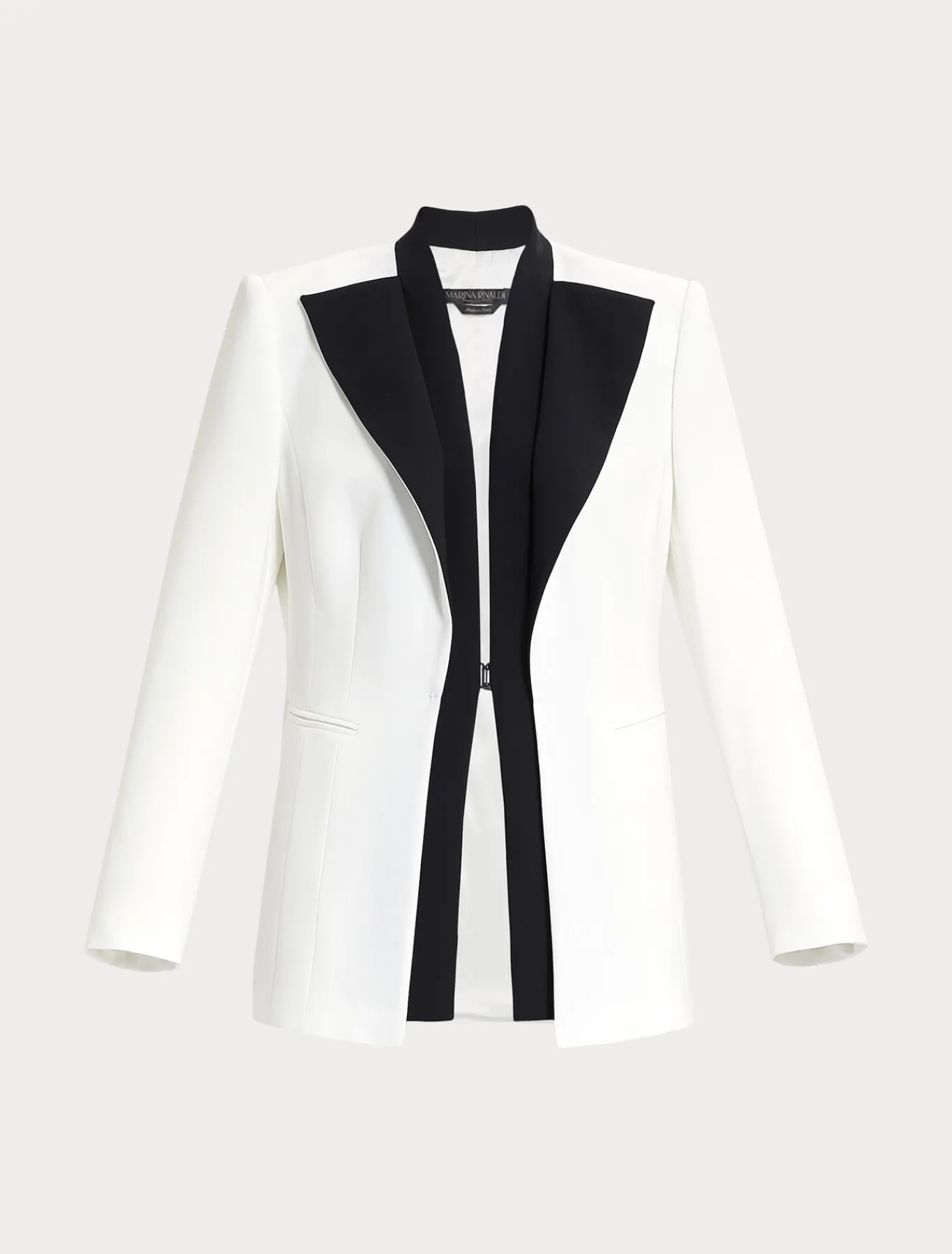 Marina Rinaldi Giacche | Collezione Elegante*Giacca blazer in triacetato BIANCO