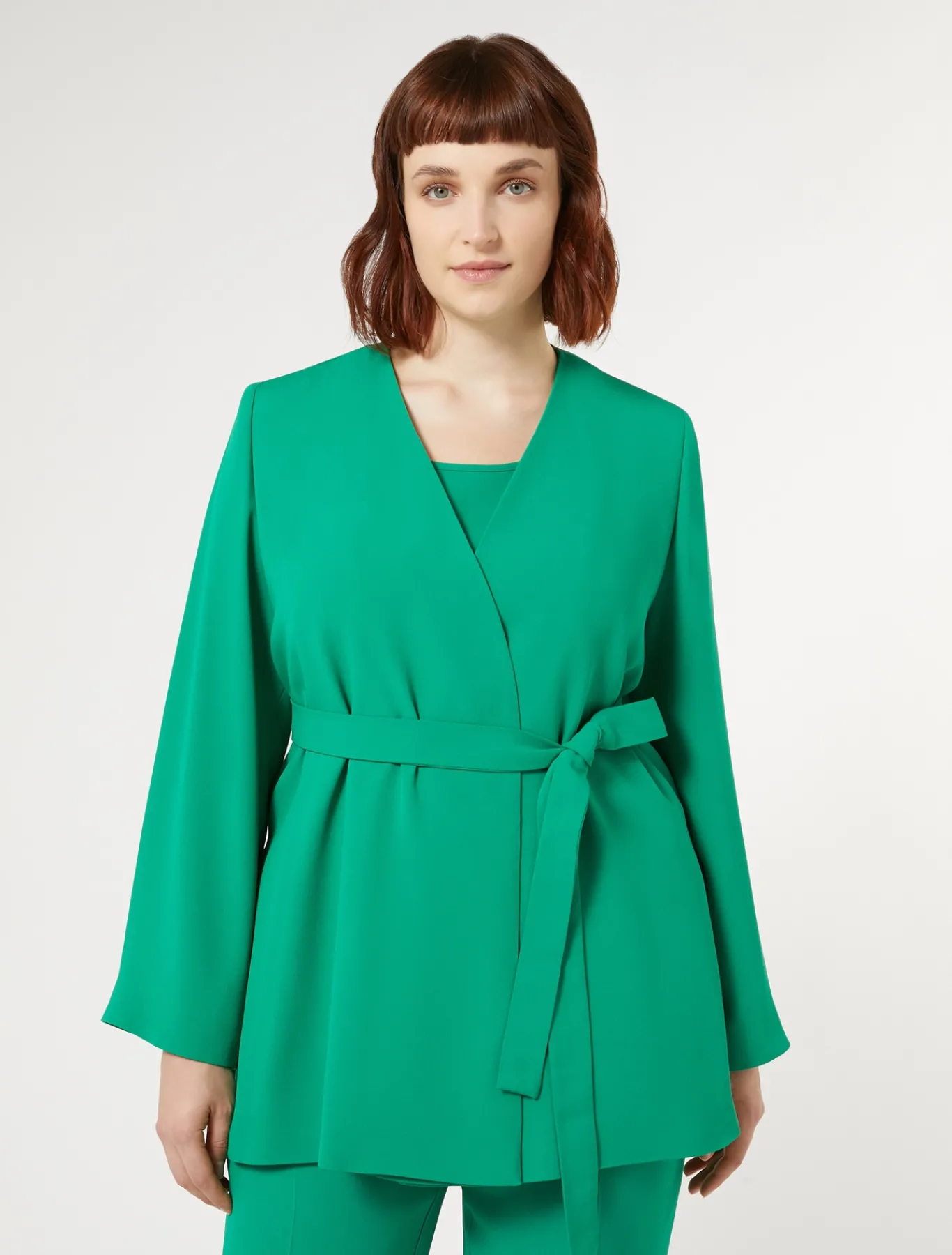 Marina Rinaldi Giacche | Collezione Elegante*Giacca in crêpe envers satin VERDEBANDIERA