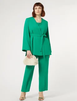 Marina Rinaldi Giacche | Collezione Elegante*Giacca in crêpe envers satin VERDEBANDIERA