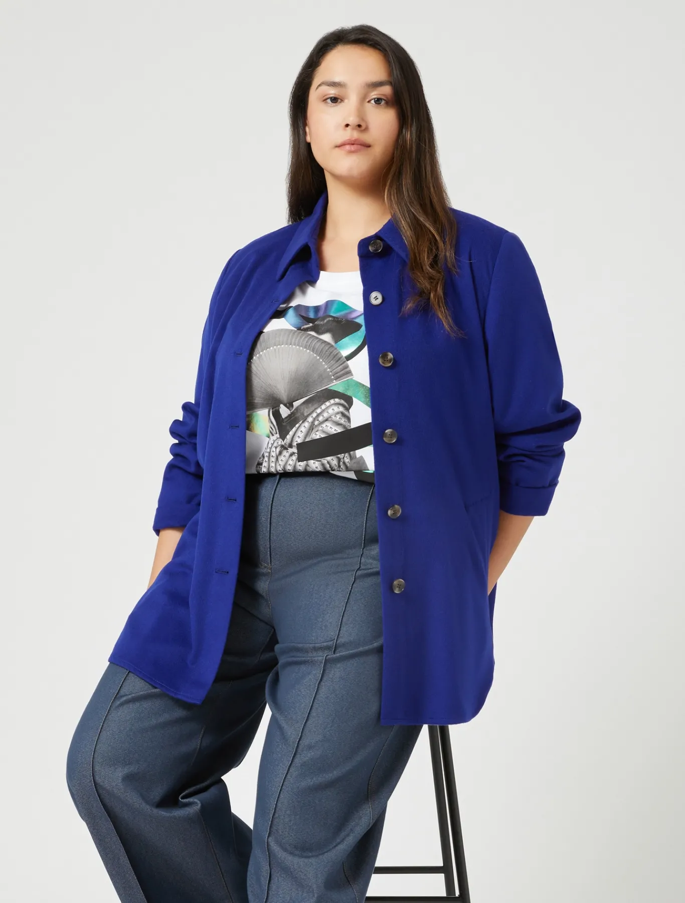Marina Rinaldi Giacche & Blazer | Giacche & Blazer*Giacca in drap di lana BLUNOTTE