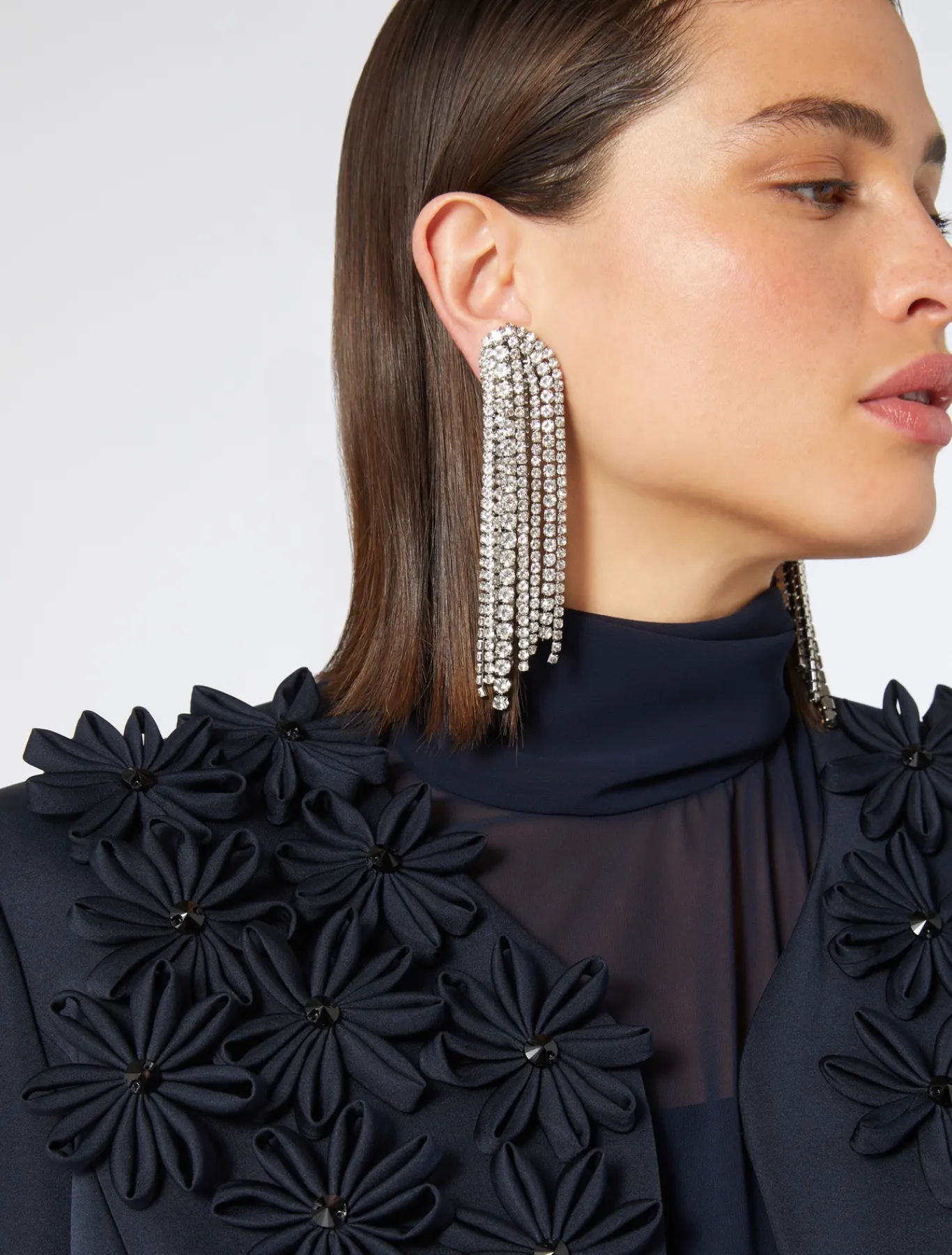 Marina Rinaldi Giacche | Collezione Elegante*Giacca in duchesse con ricami BLUNOTTE