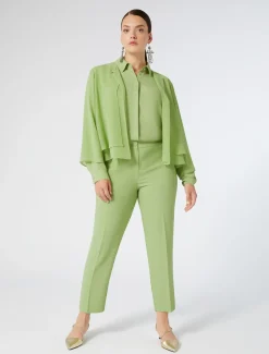 Marina Rinaldi Giacche | Giacche & Blazer*Giacca in georgette VERDEOLIVA