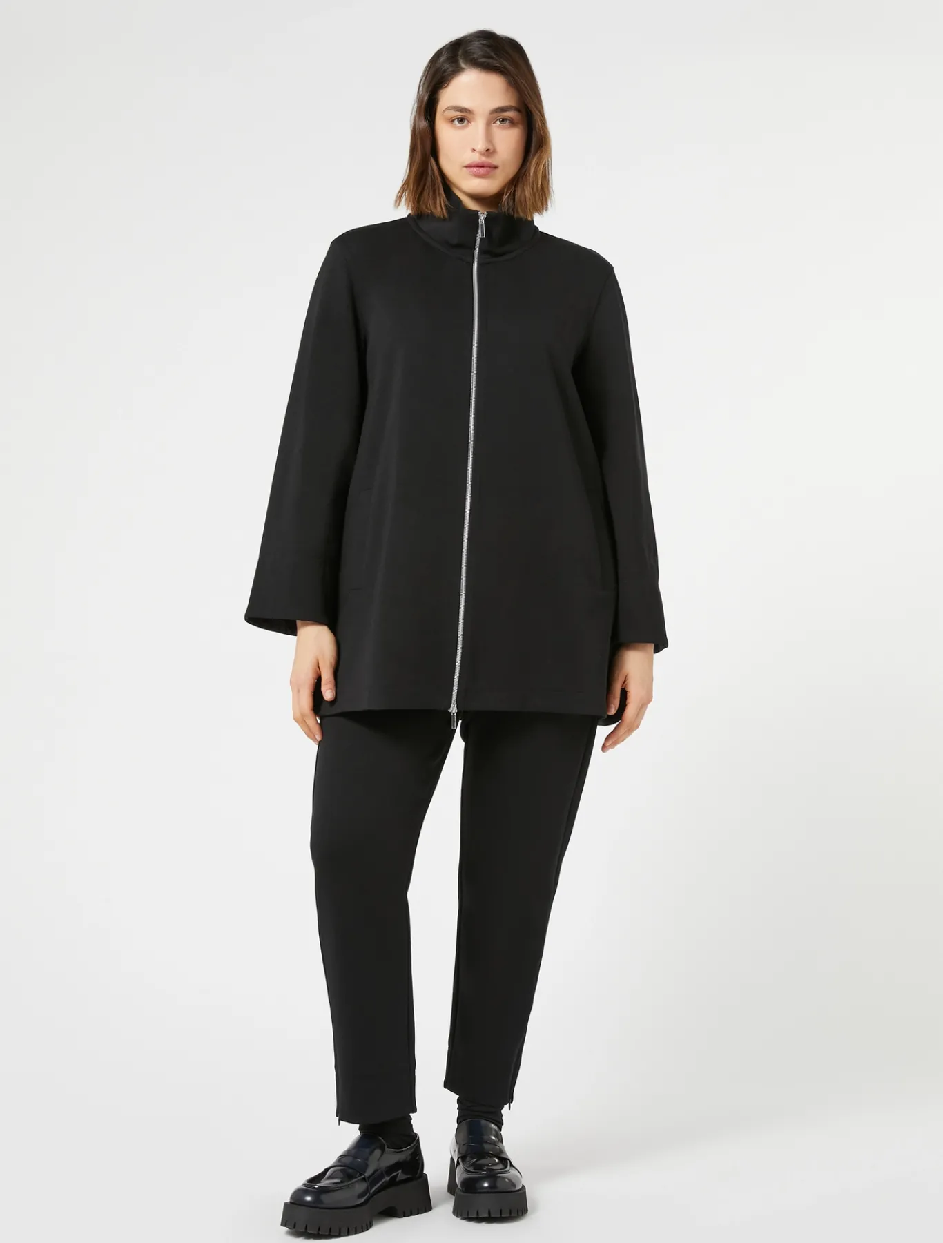 Marina Rinaldi Cappotti & Trench | Cappotti & Trench*Giacca in jersey double NERO