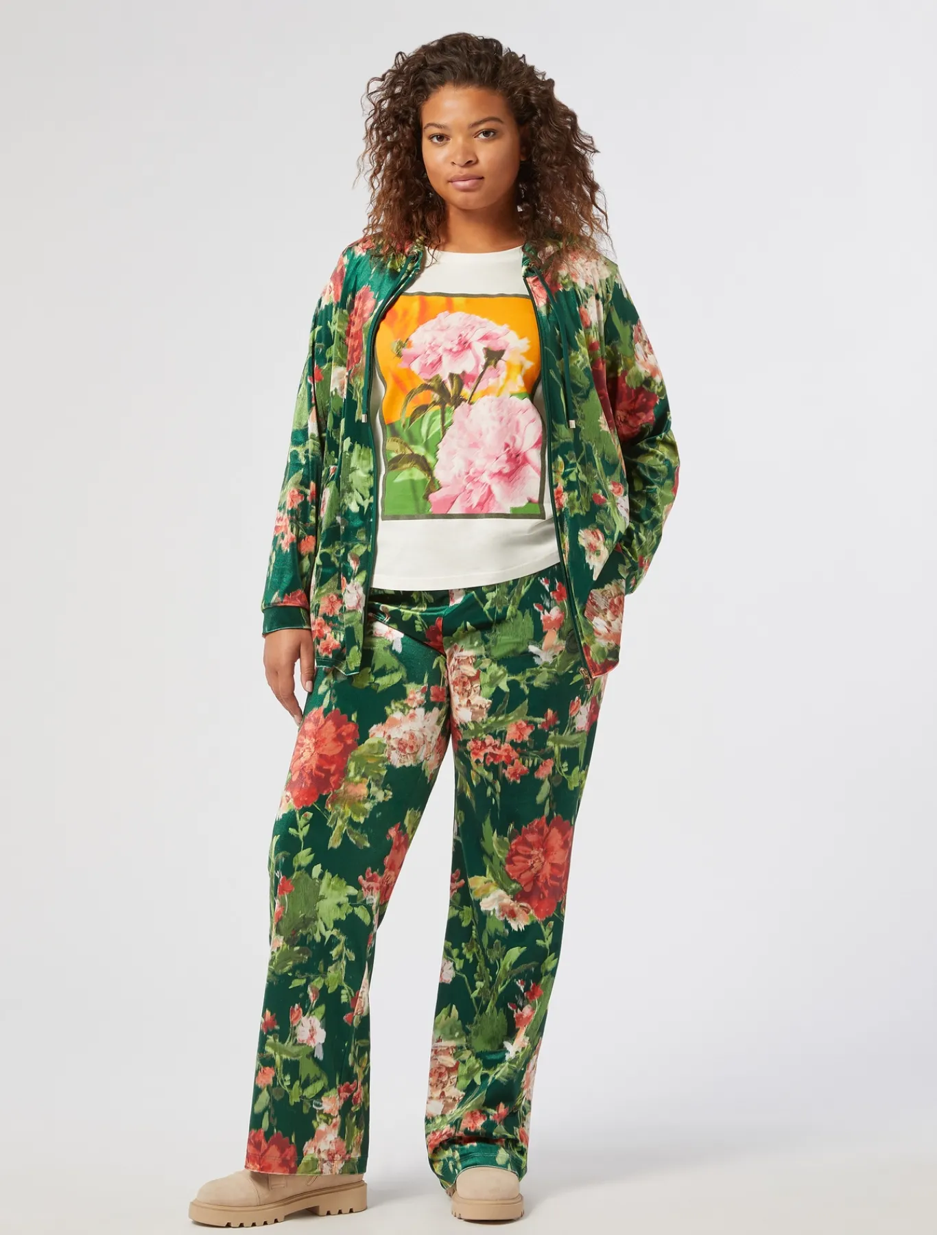 Marina Rinaldi Top & T-Shirt | Top & T-Shirt*Giacca in jersey velluto VERDE
