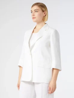 Marina Rinaldi Giacche & Blazer | Giacche & Blazer*Giacca in lino BIANCO