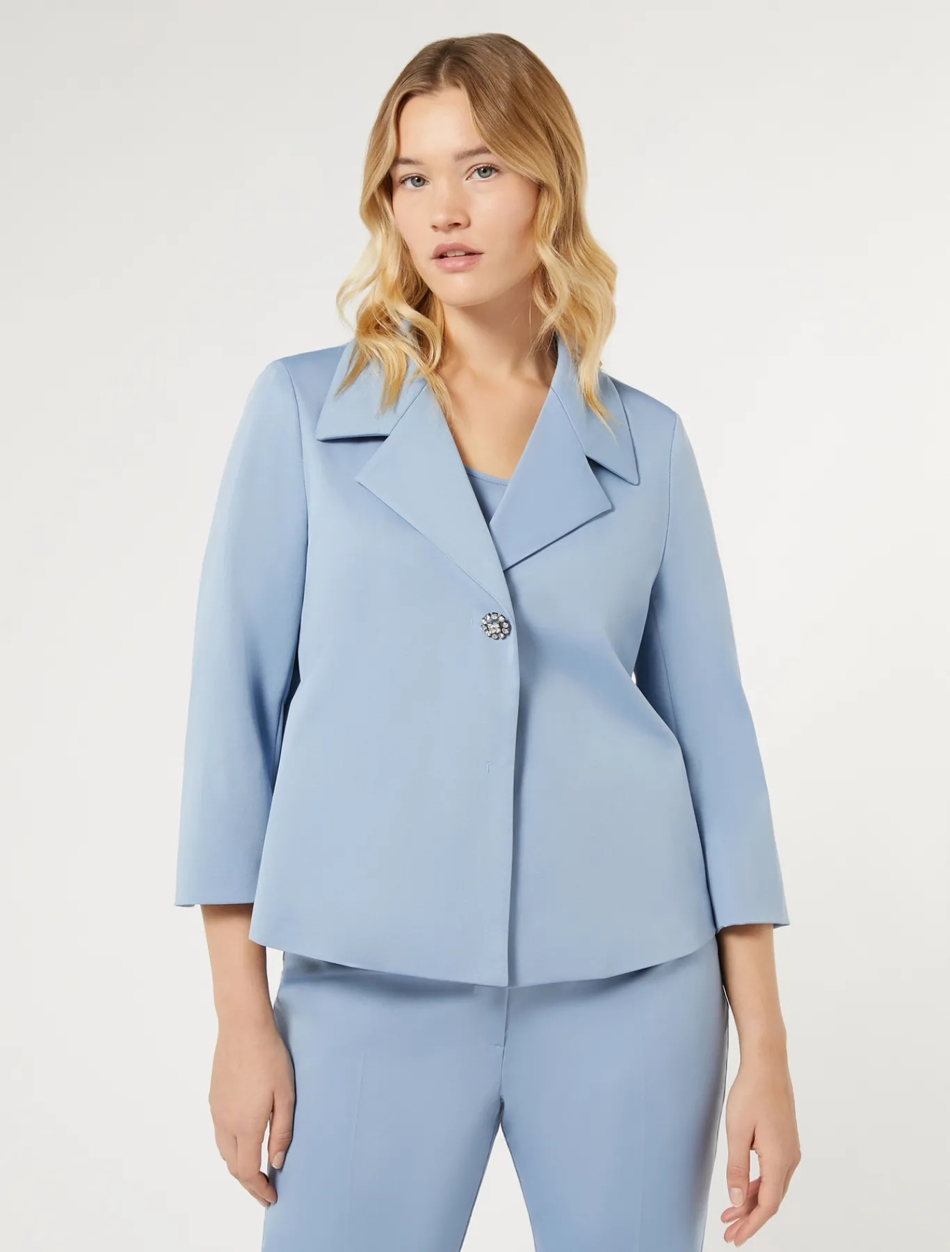 Marina Rinaldi Giacche | Giacche & Blazer*Giacca in ottoman AZZURRO