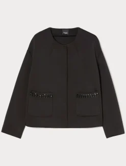 Marina Rinaldi Giacche & Blazer | Giacche & Blazer*Giacca in scuba con ricami NERO