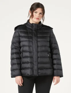 Marina Rinaldi Piumini | Piumini*Giacca in tela di nylon antigoccia NERO