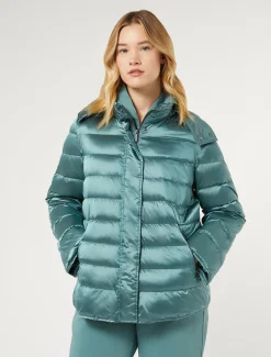 Marina Rinaldi Piumini | Piumini*Giacca in tela di nylon antigoccia VERDESALVIA
