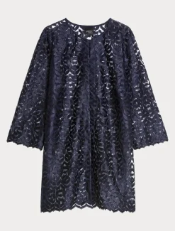 Marina Rinaldi Giacche | Cappotti & Trench*Giacca in tulle ricamato BLUMARINO