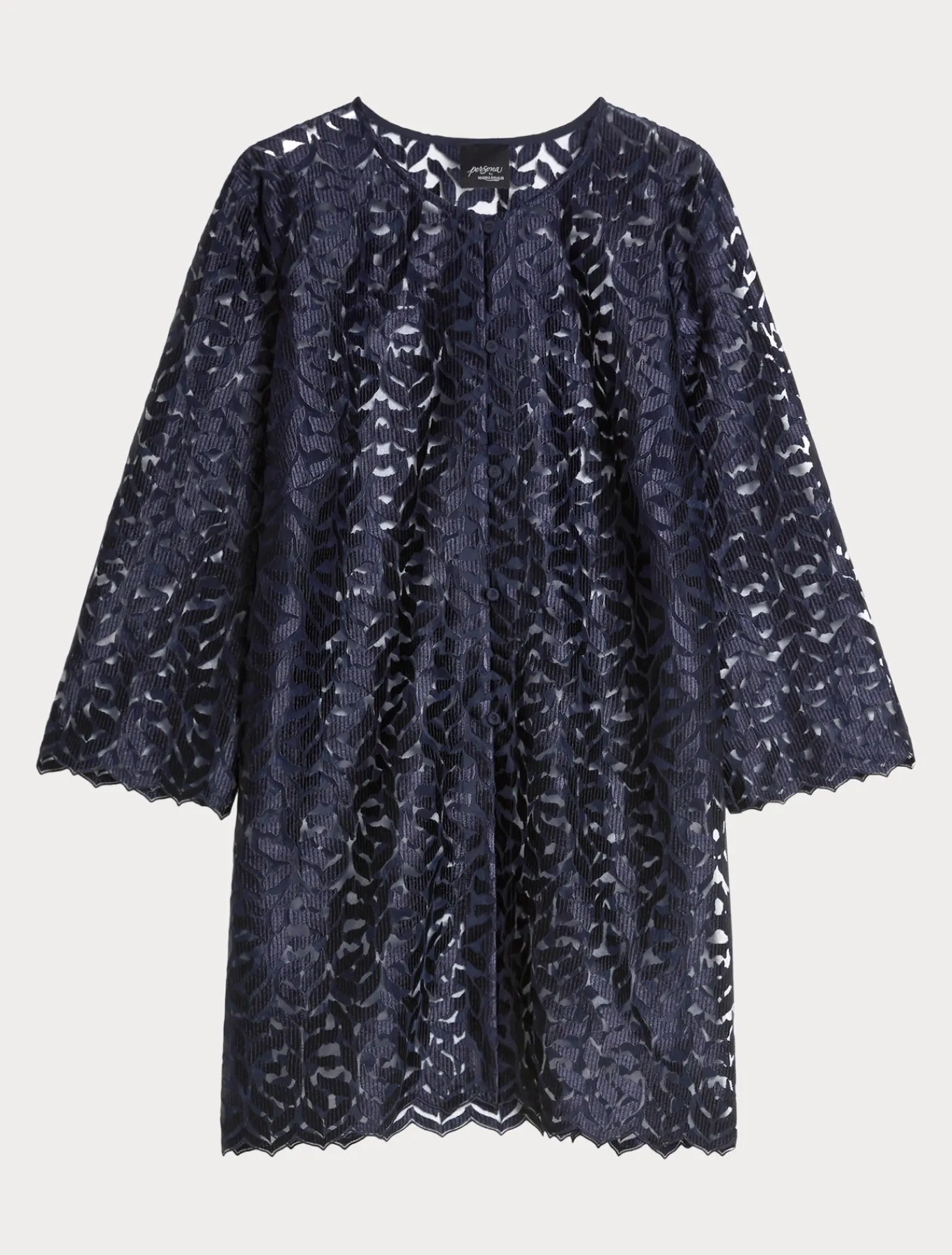 Marina Rinaldi Giacche | Cappotti & Trench*Giacca in tulle ricamato BLUMARINO