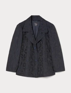 Marina Rinaldi Giacche | Giacche & Blazer*Giacca jacquard BLUMARINO
