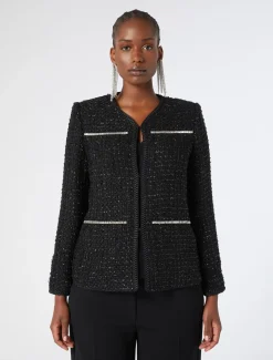 Marina Rinaldi Giacche | Giacche & Blazer*Giacca tinto filo con ricami NERO