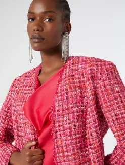 Marina Rinaldi Giacche | Giacche & Blazer*Giacca tinto filo con ricami FUXIA
