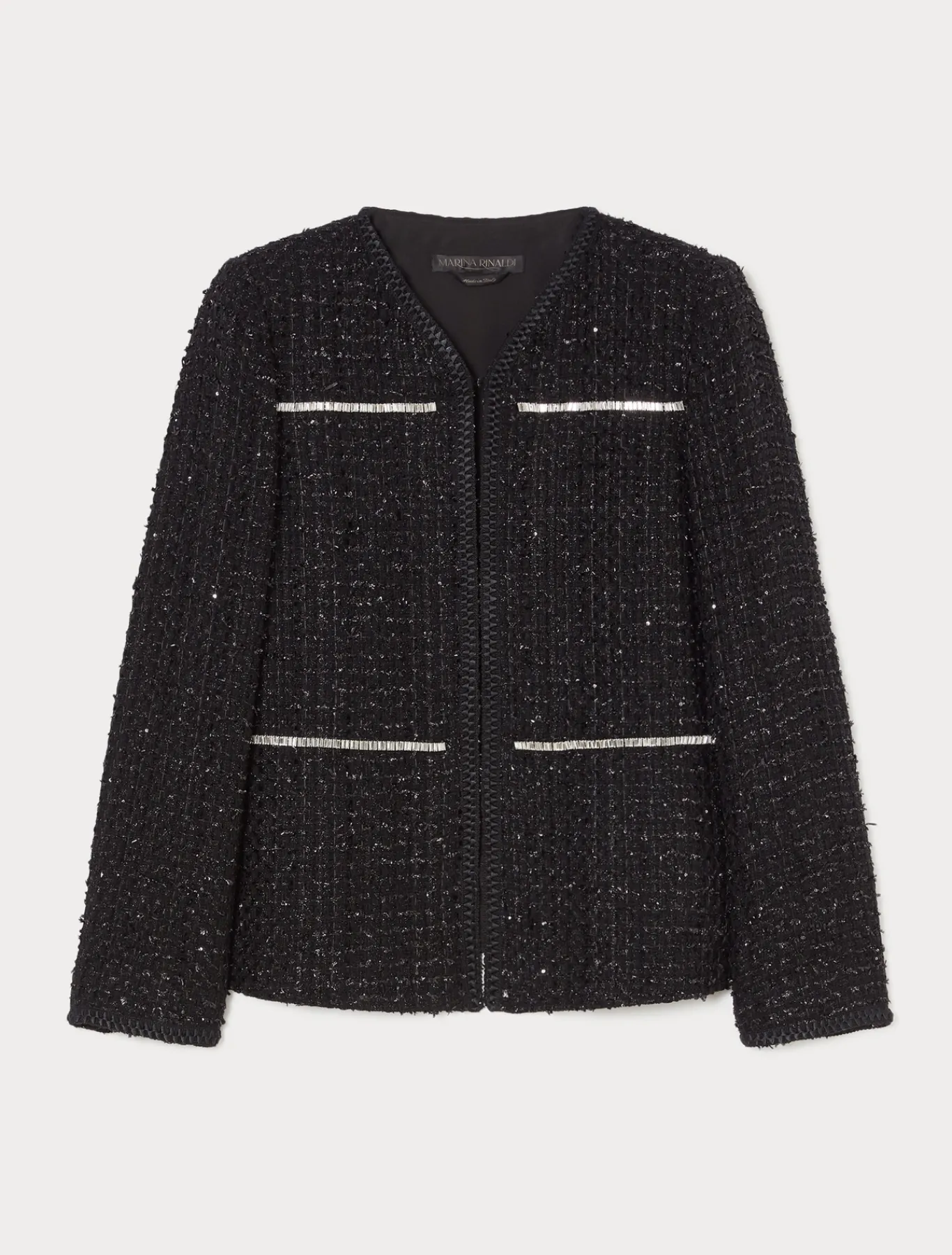 Marina Rinaldi Giacche | Giacche & Blazer*Giacca tinto filo con ricami NERO