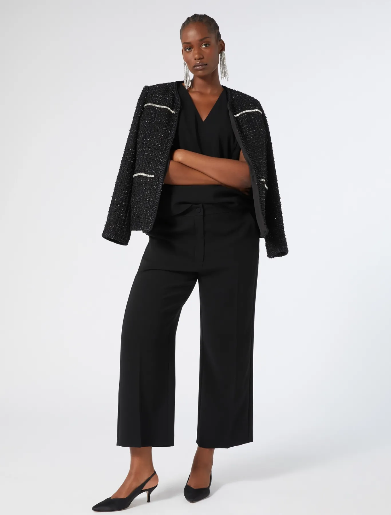 Marina Rinaldi Giacche | Giacche & Blazer*Giacca tinto filo con ricami NERO