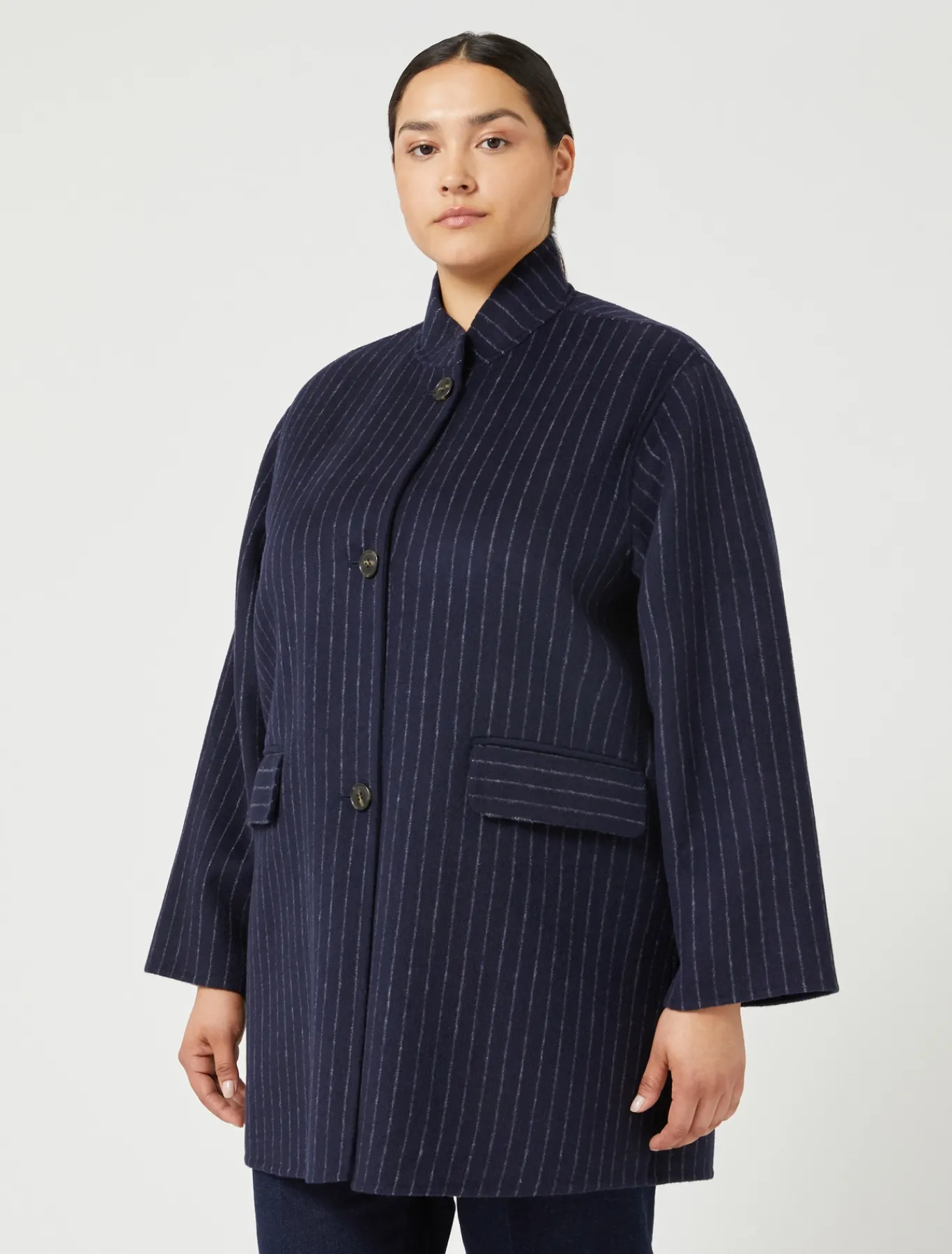 Marina Rinaldi Cappotti & Trench | Cappotti & Trench*Giaccone in double di lana BLUMARINO