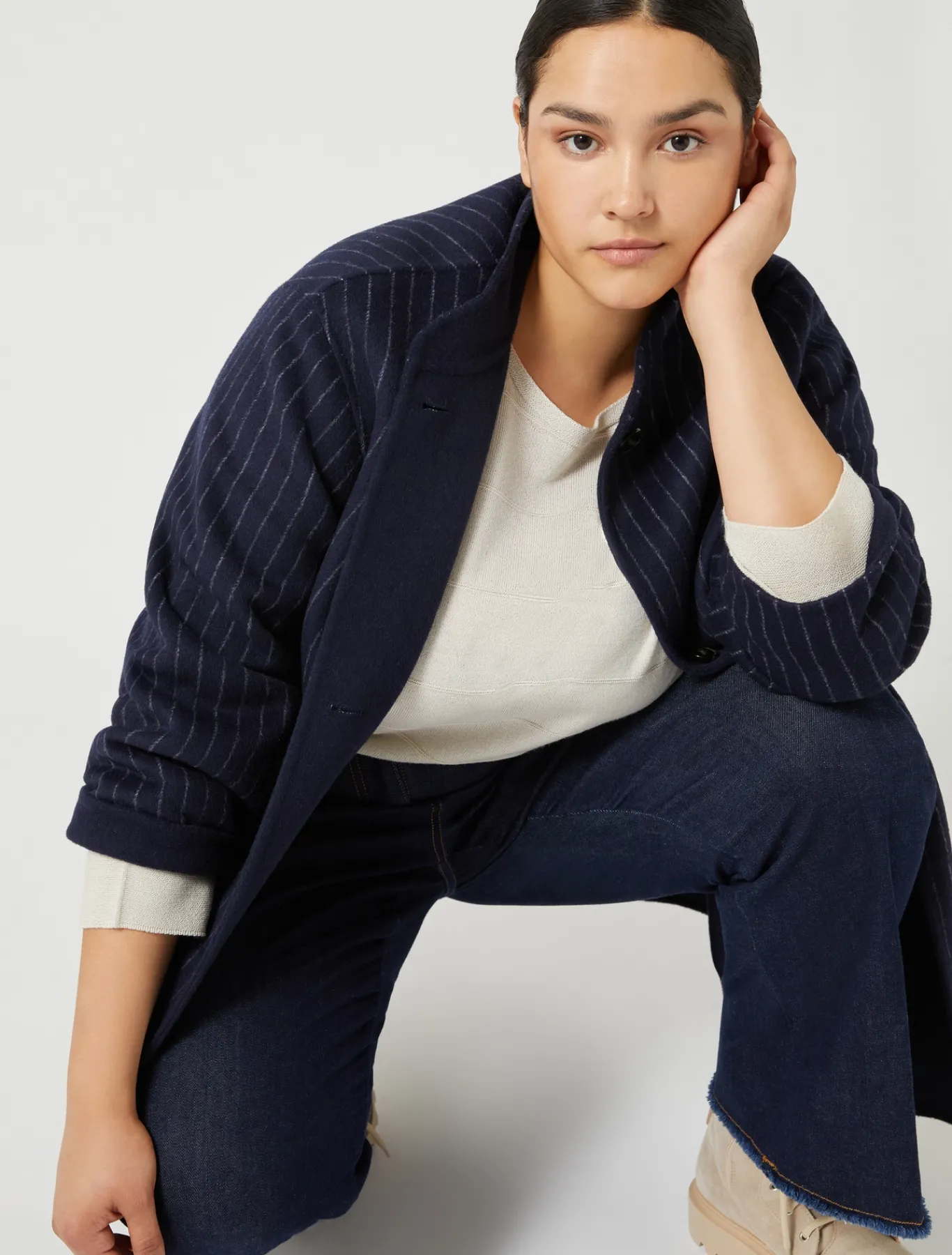 Marina Rinaldi Cappotti & Trench | Cappotti & Trench*Giaccone in double di lana BLUMARINO